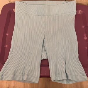 Old Navy Women's Light Blue Ribbed Bike Shorts